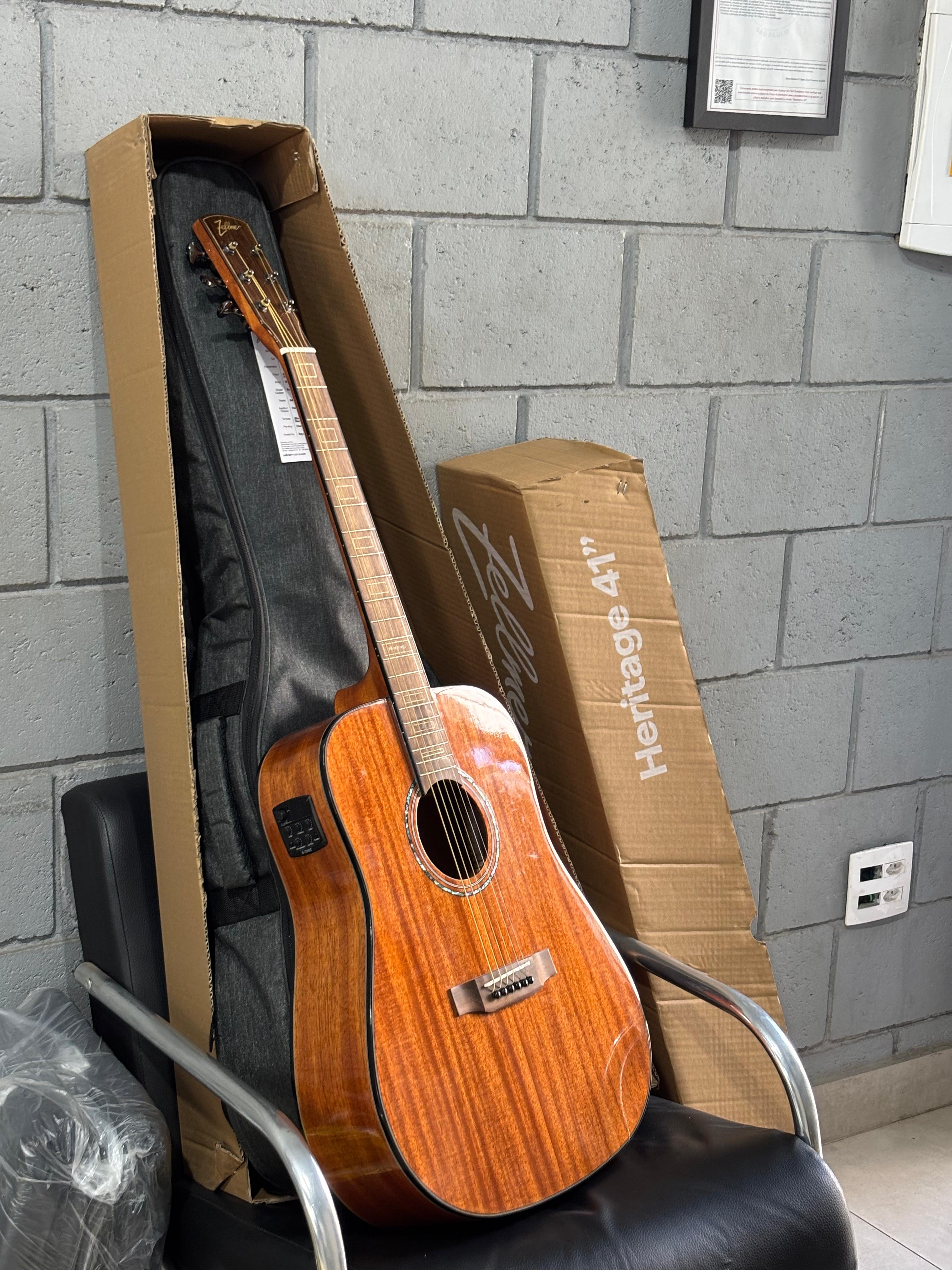 Violão folk elétrico profissional 